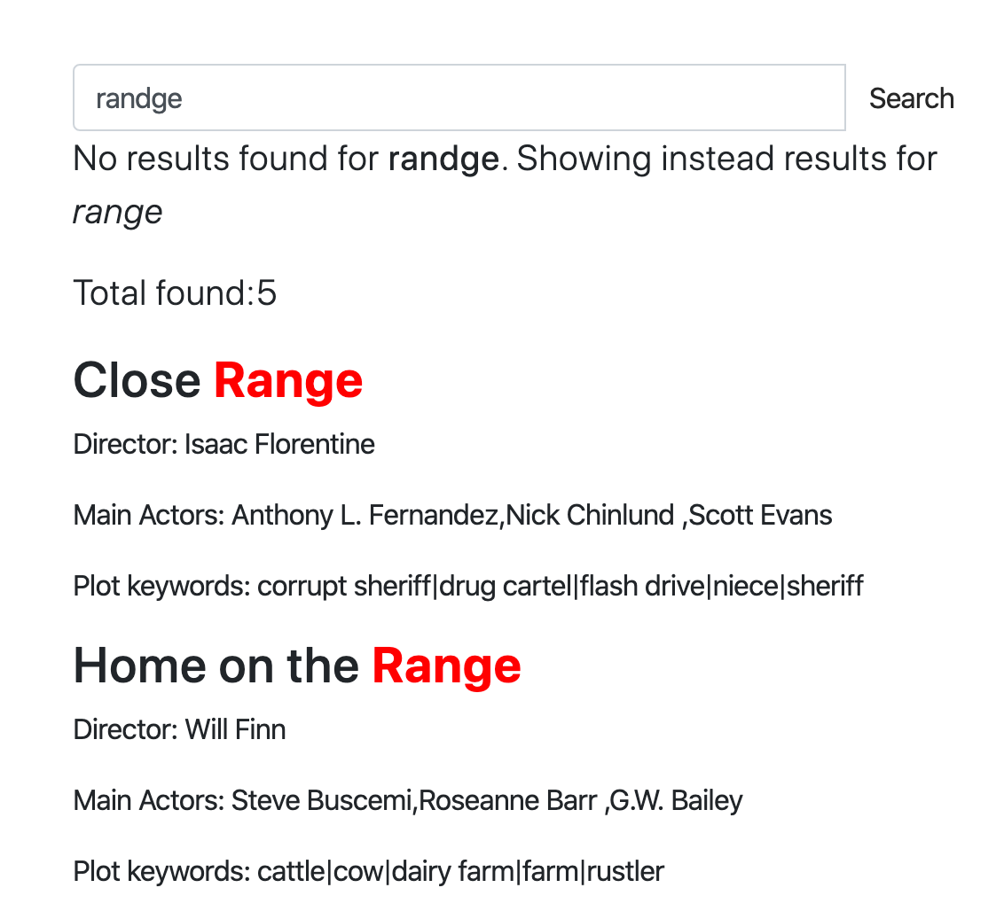 Typical flow with Manticore and a database